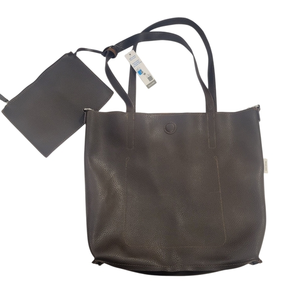 Handbags - Brown Tote Bag with Pouch